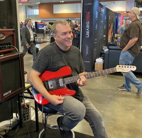 John Willis with one of his Somnium guitars